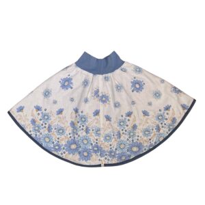 anna * pollack, Wenderock 110-134, blumig blau lila, Rückseite blau