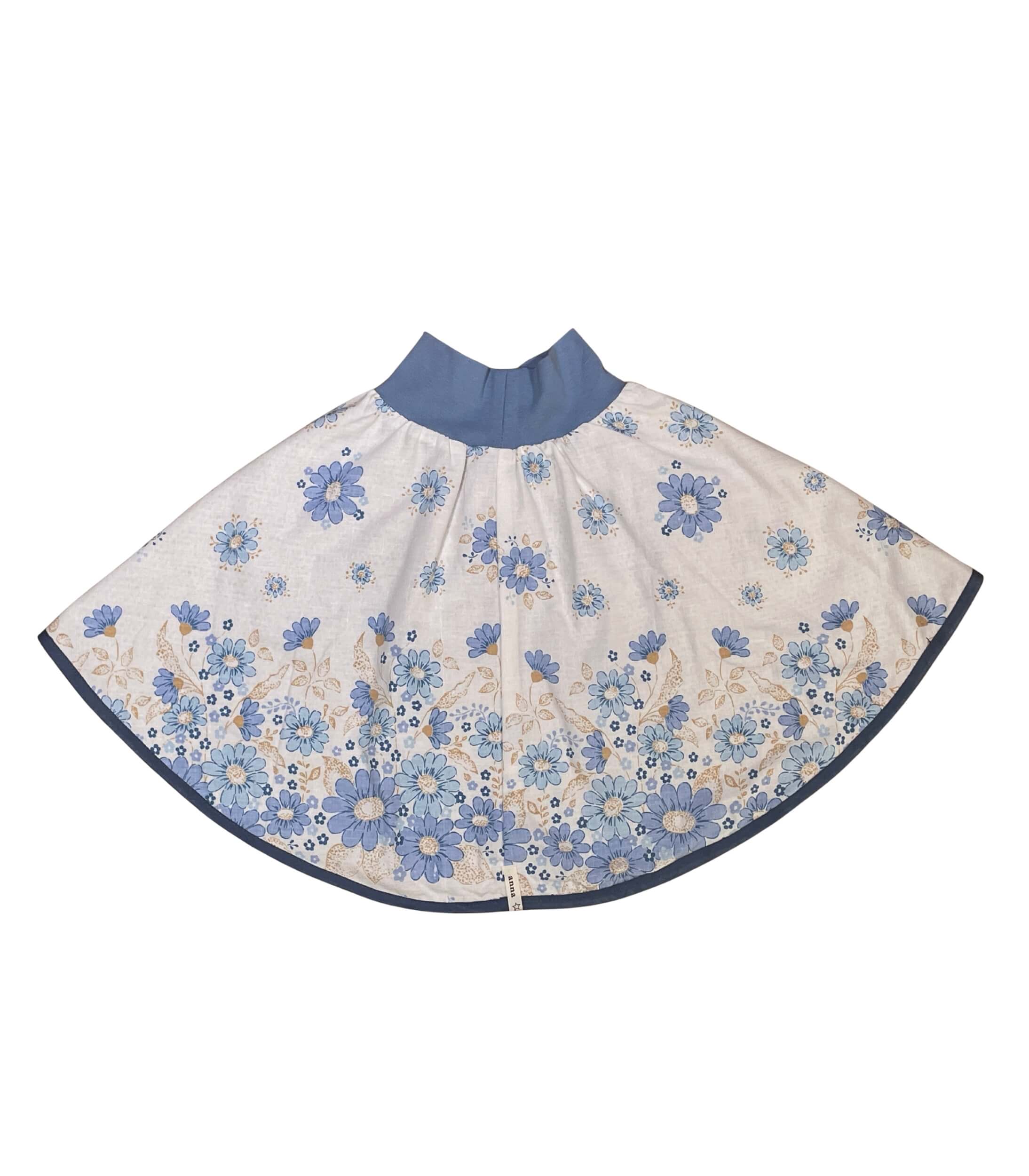 anna * pollack, Wenderock 110-134, blumig blau lila, Rückseite blau