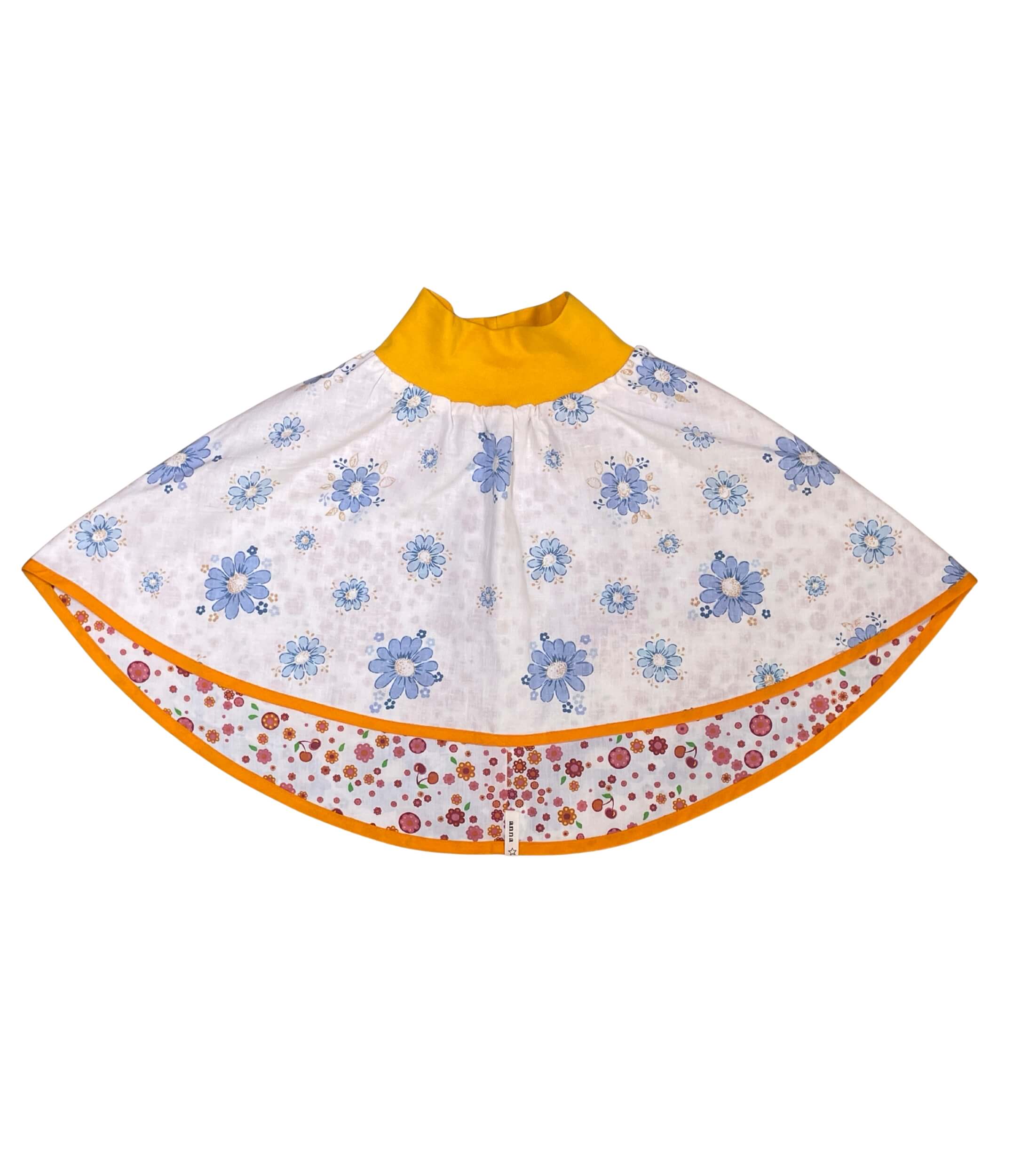 anna * pollack, Wenderock 110-134, rosa blau blumig, Vorderseite blau