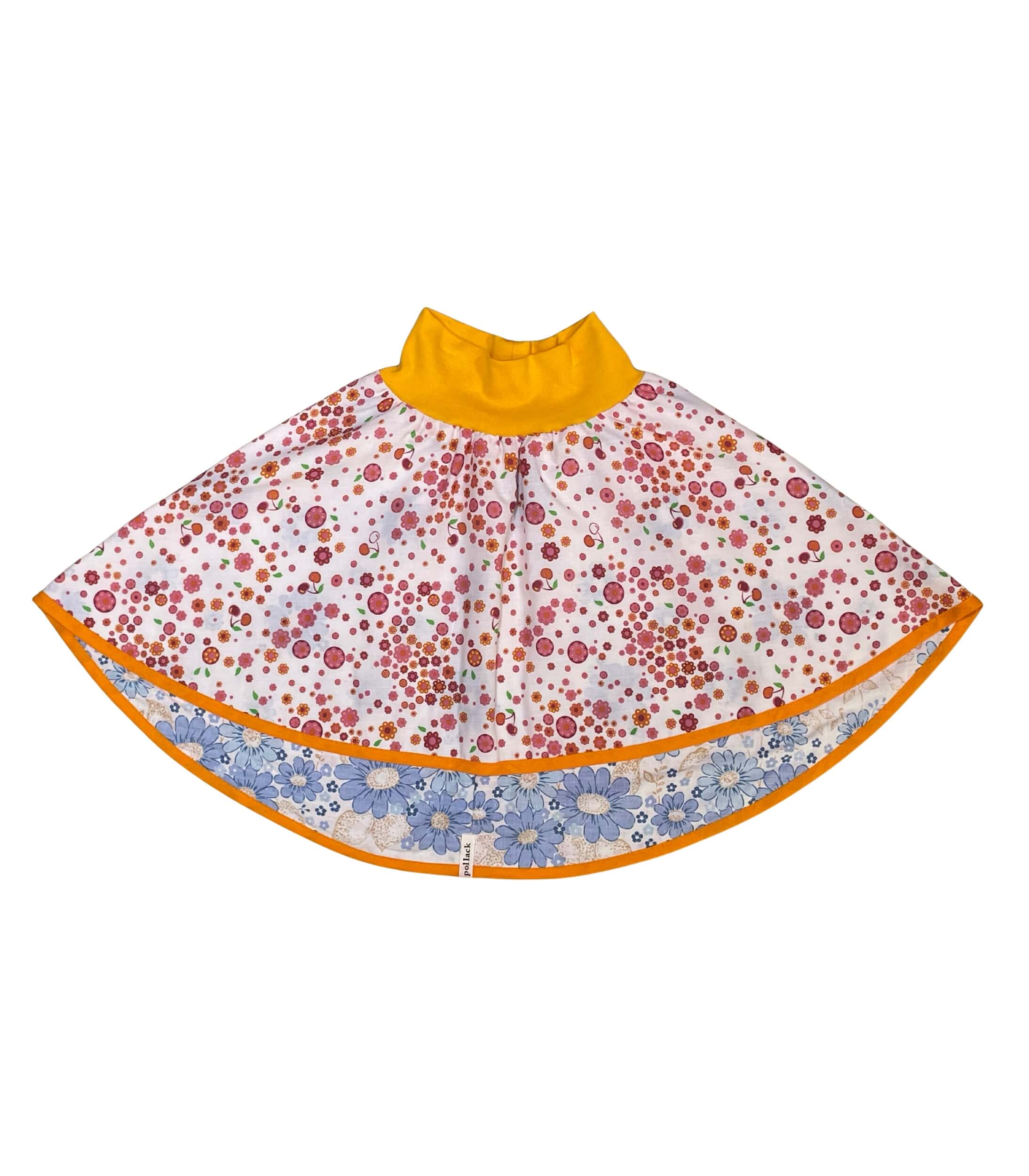 anna * pollack, Wenderock 110-134, rosa blau blumig, Vorderseite rosa