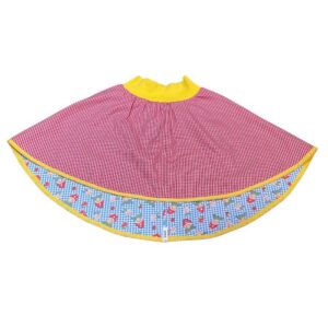 anna * pollack, Wenderock, 110-134, Karo Rot Blau Pilze, Vorderseite rot Karo