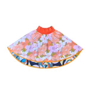 anna * pollack, Wenderock 152-164, orange blumig, Vorderseite orange