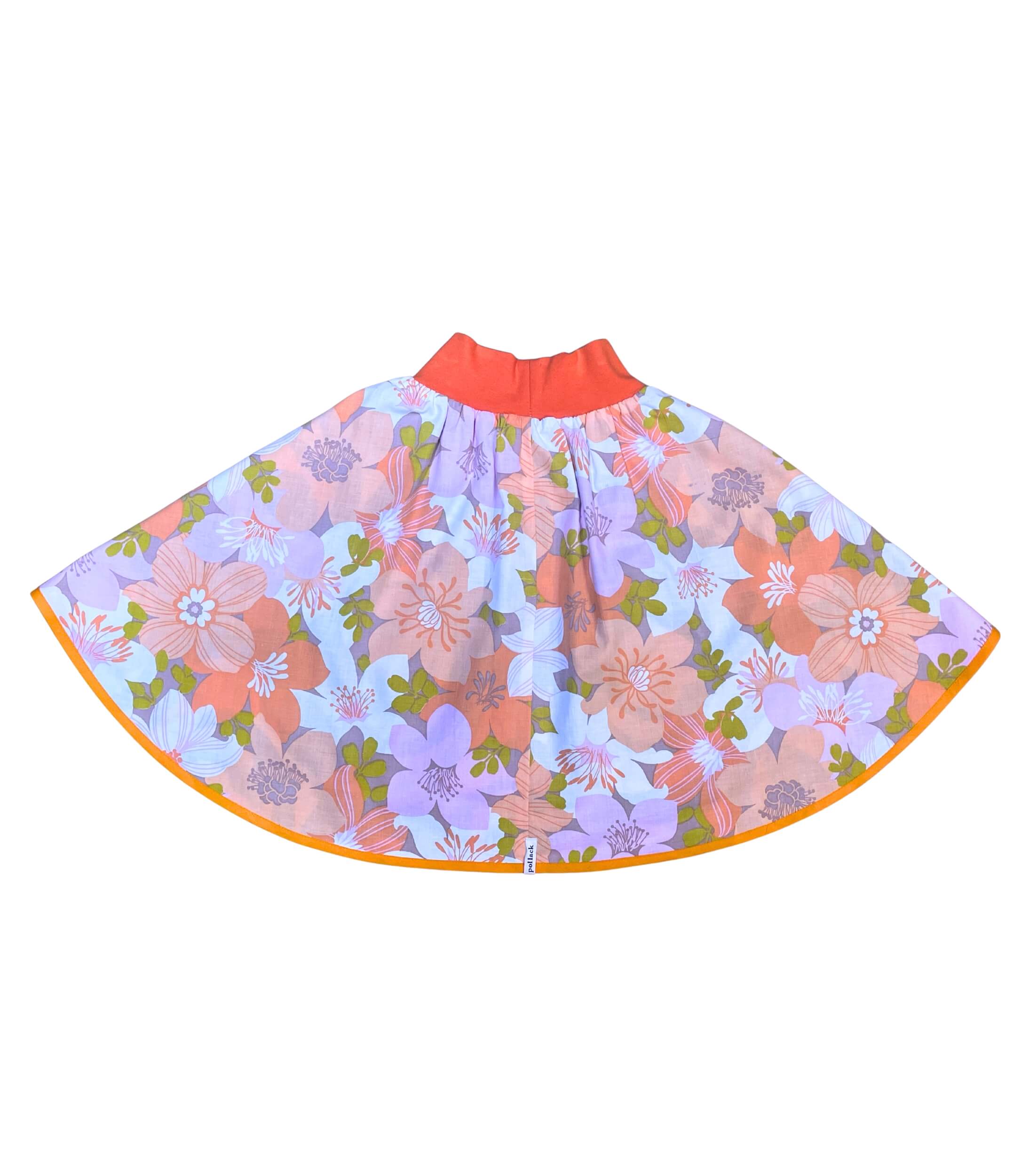 anna * pollack, Wenderock 152-164, orange blumig, Rückseite orange