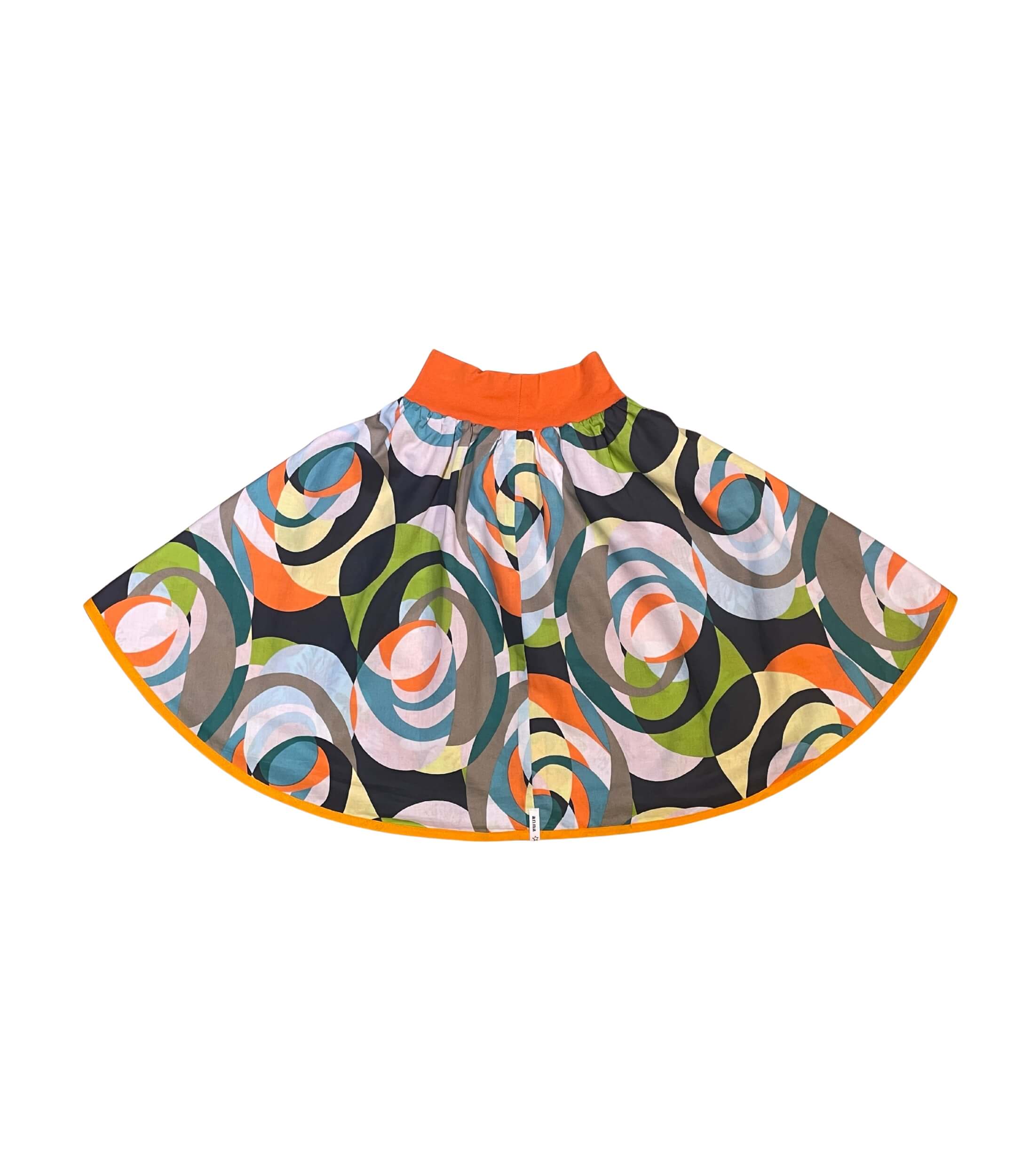 anna * pollack, Wenderock 152-164, orange blumig, Rückseite bunt