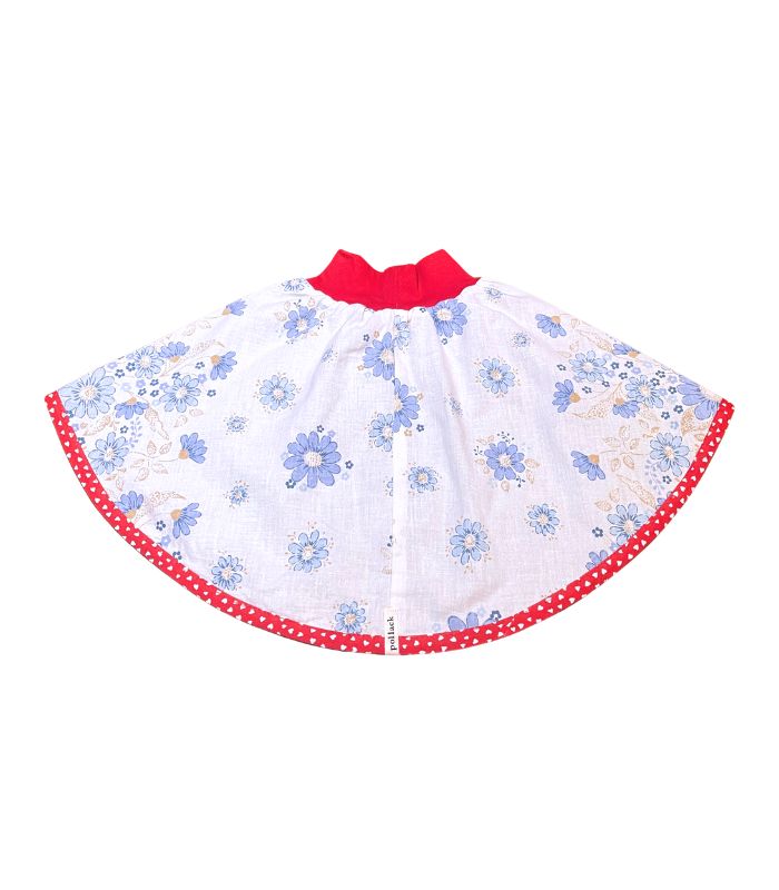 anna * pollack, Wenderock 80-110, Blau geblümt, Rückseite Blau geblümt