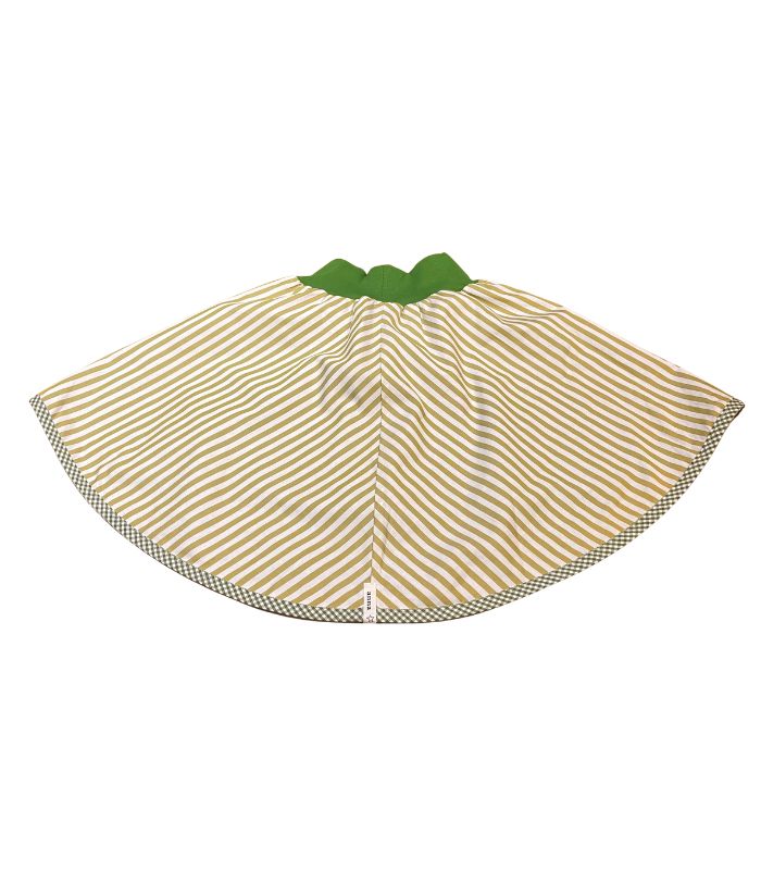 anna * pollack, Wenderock, 110-134, Grün Blau Streif, geblümt, Rückseite Streif grün