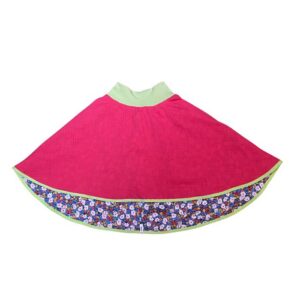 anna * pollack, Wenderock 152-164, rot und blumig, Vorderseite rot