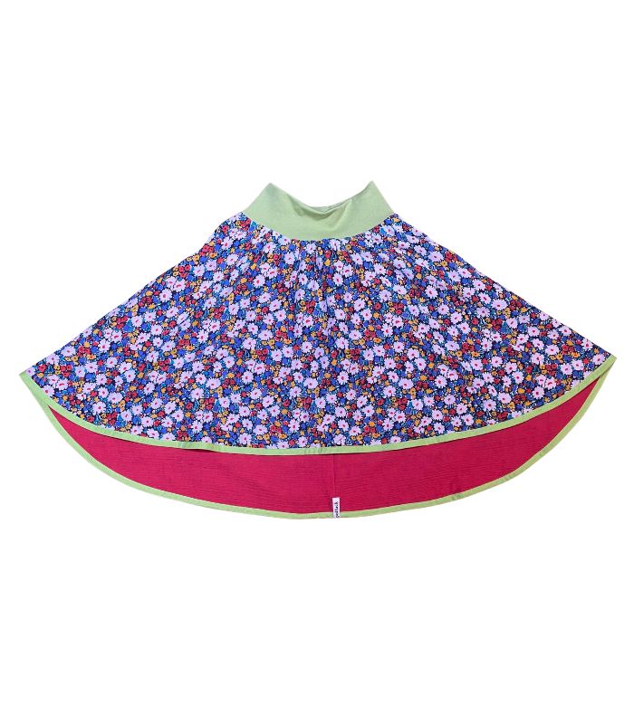 anna * pollack, Wenderock 152-164, rot und blumig, Vorderseite blumig