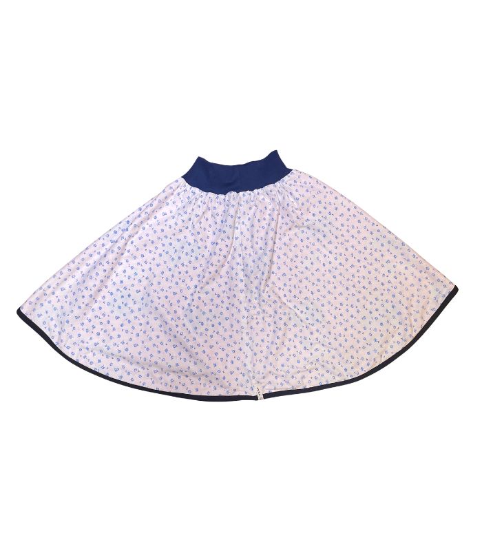 anna * pollack, Wenderock 152-164, Katzen und blumig, Jersey, Rückseite Blumig Blau