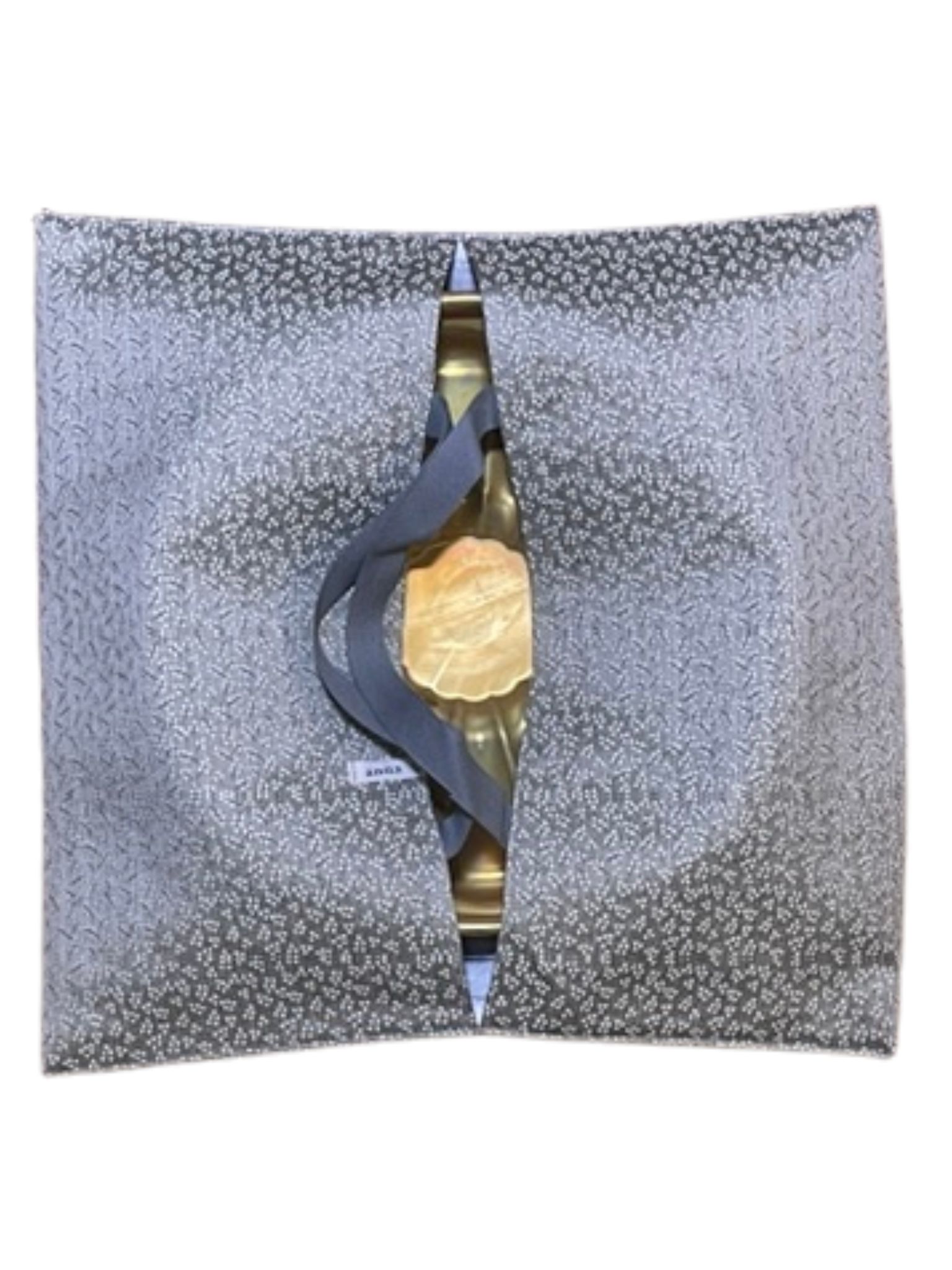 anna * pollack, Cake Boy, Kuchen-, Torte-, Quiche- oder Pizzatragetasche, Baumwolle silber geblümt, Kuchenform innen