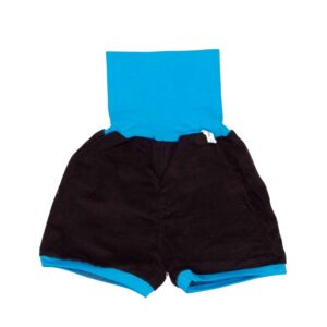 Short Cord dunkelbraun mit türkisem Bund