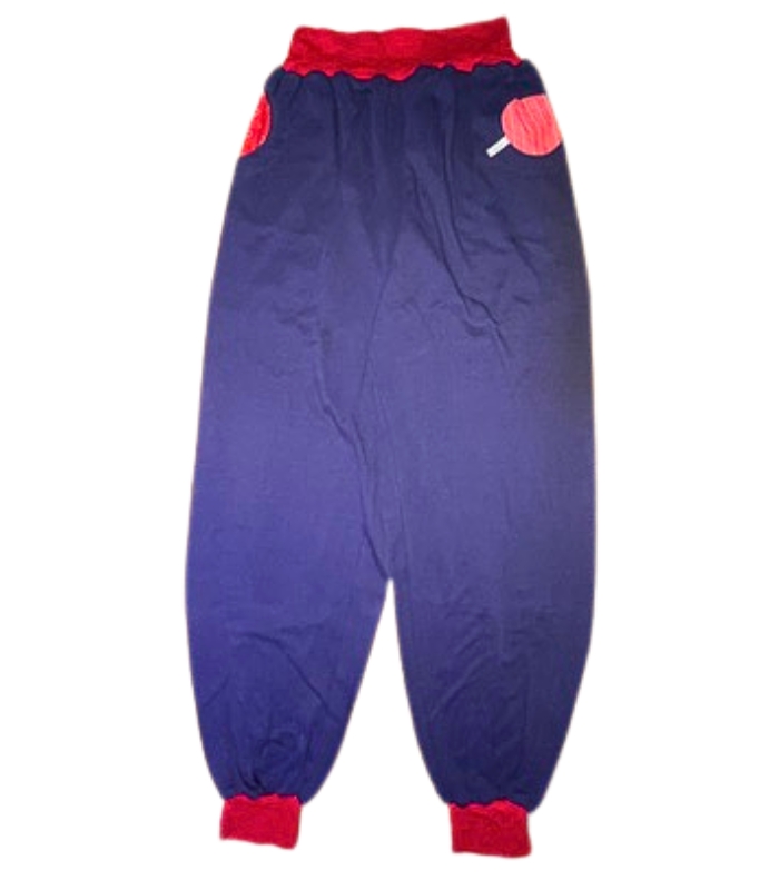 anna * pollack, PIratenhose Mixed, Large, Jersey Marine, Bund und Taschen Rot